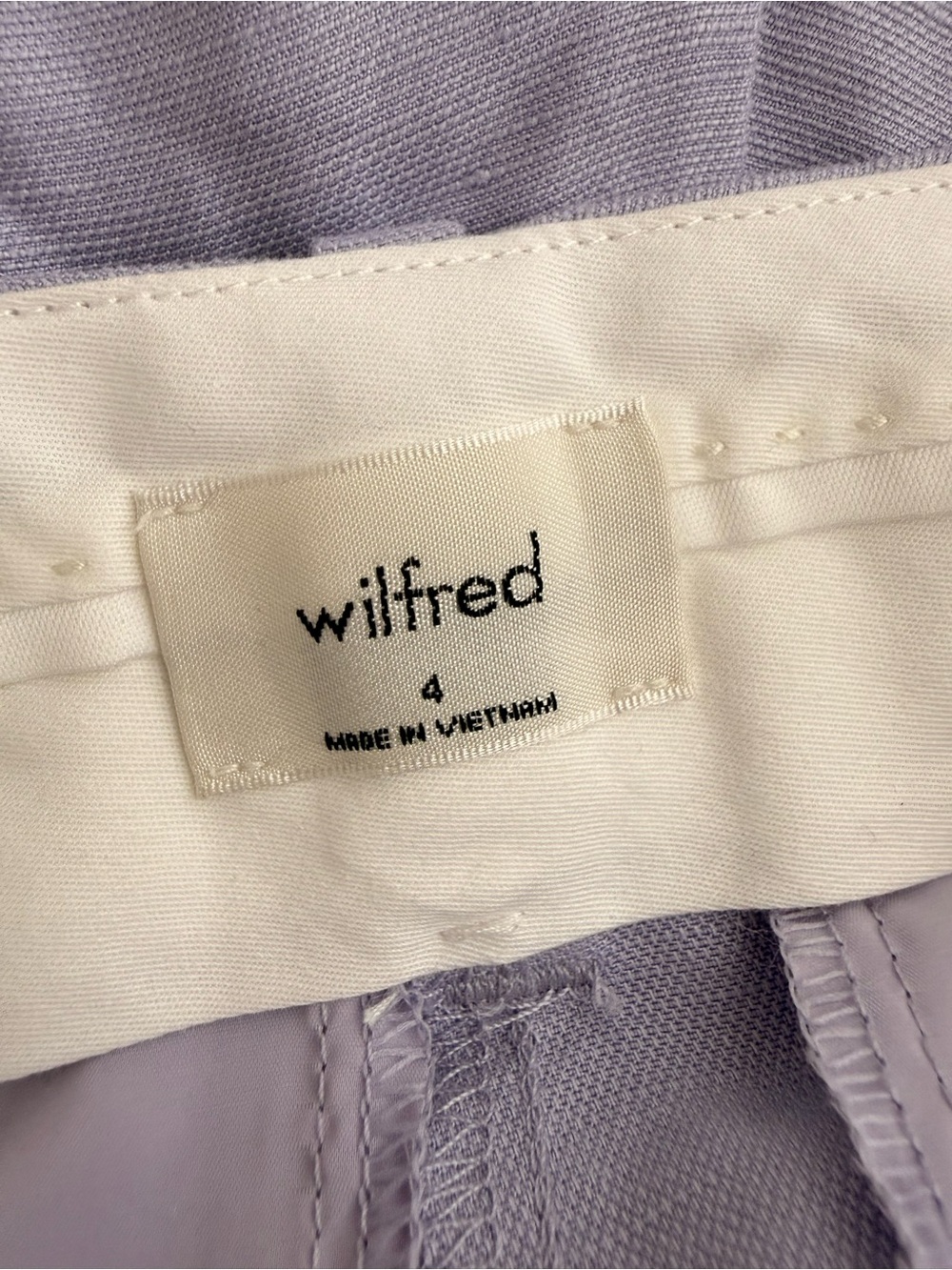 Wilfred Effortless Pant Lilac Linen Blend Wide Leg Trouser Size 4 Pants - Picture 4 of 6